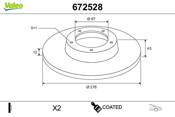 COATED BRAKE DISC MERCEDES A CLASS